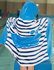 Детское пляжное полотенце с капюшоном для детей ростом 76 см
