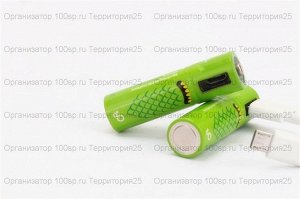 Батарейки мизинчиковые. Аккумуляторные. USB. Тип ААА