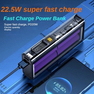 NEW ! Портативный аккумулятор Power Bank 30000 mAh 4.5A  22.5W Black
