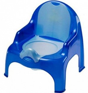 158785--Детский горшок-кресло  синий  Dunya Plastik 30*29*34см