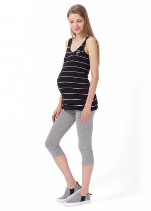 Легинсы "Стайл" для беременных; цвет: серый меланж  (ss17)