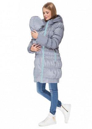 Куртка 3в1 зимн. "Гаага" серая для беременных и слингоношения