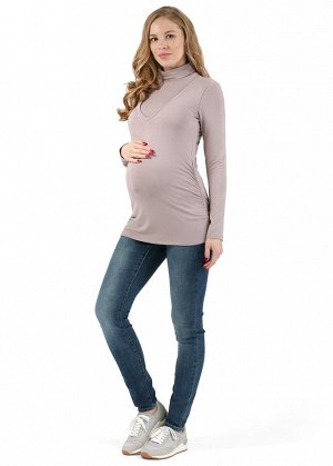 Водолазка "Универсал" для беременных и кормящих; цвет: беж (aw17)