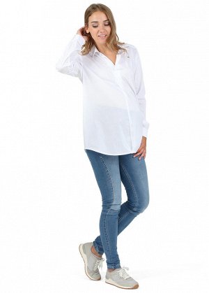 Рубашка "Бэйсик" для беременных; цвет: белый (aw17)