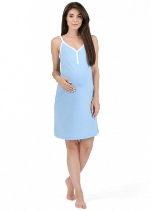 Ночная сорочка "Лоренса" для беременных и кормящих; цвет: голубой (ss17)