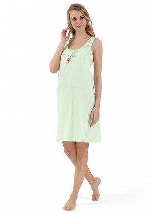 Ночная сорочка "Невия" для беременных и кормящих; цвет: лаймовый (ss17)