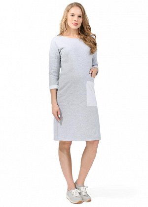 Платье "Капитолина" для беременных; цвет: серый меланж (aw17)