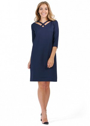 Платье "Кристина" для беременных; цвет: т.синий (aw17)