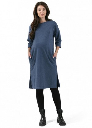 Платье "Леонтия" для беременных и кормящих; цвет: т.деним (aw17)