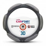 Оплетка CarFort 3D, 6 подушек, серая, М (1/20) *