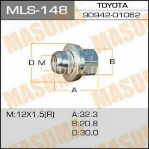 Гайка MASUMA Toyota, Daihatsu, Lexus, Mitsubishi, Honda  12x1.5 / под ключ=21мм *