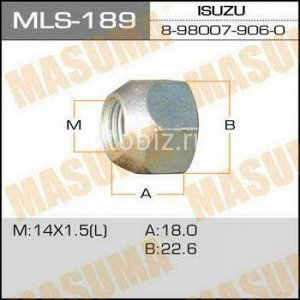 Гайка для грузовика MASUMA   OEM_8-98007-906-0 Isuzu / под ключ=23мм *