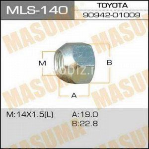 Гайка для грузовика MASUMA   OEM_90942-01009, 90942-01100 Toyota LH / под ключ=23мм *