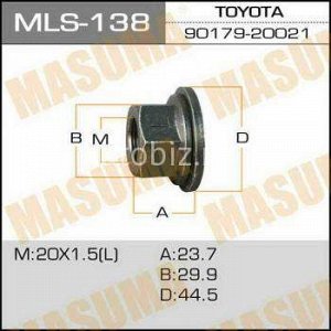 Гайка для грузовика MASUMA   OEM_90179-20021 Toyota LH *