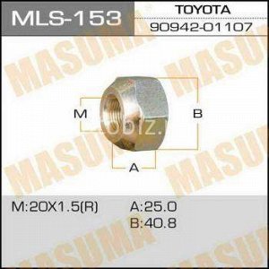 Гайка для грузовика MASUMA   OEM_90942-01107 Toyota RH *