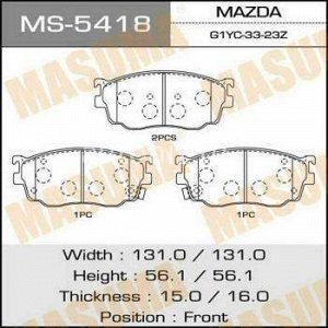 Колодки дисковые MASUMA (1/12) *