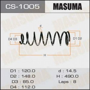 Пружина подвески MASUMA  front LAND CRUISER/ HDJ81, HZJ81, FZJ80 *