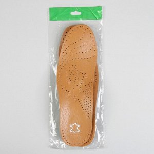 Стельки для обуви, амортизирующие, дышащие, с жёстким супинатором, 37-38 р-р, пара, цвет коричневый