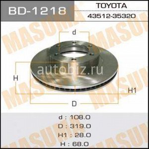 Диск тормозной MASUMA front HILUX SURF/ GRN215, KDN215 *