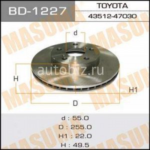 Диск тормозной MASUMA front PRIUS/ NHW20  [уп.2] *