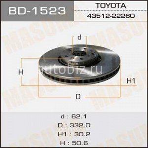 Диск тормозной MASUMA front LEXUS GS460/430/350  RH *