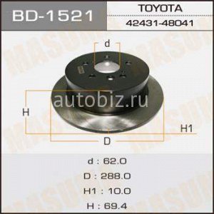 Диск тормозной MASUMA rear HARRIER/ MCU30W  [уп.2] *