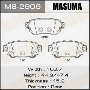 Колодки дисковые MASUMA  X-TRAIL/ T32, T32R rear   (1/16) *