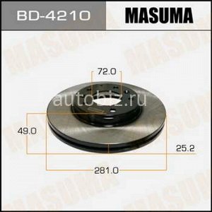 Диск тормозной MASUMA front MAZDA 6, ATENZA 02-  [уп.2] *