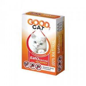 КАПЛИ от блох "GOOD CAT-БИО" для   КОШЕК и котят 1мл.*3дозы.*24шт.