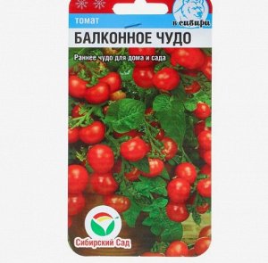 Семена Томат "Балконное чудо", ультраскороспелый, 20 шт