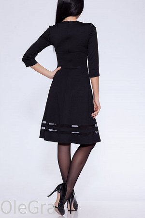 15090 платье трикотаж черный (42-50)