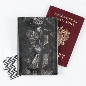 Обложка для паспорта "Текстура камня", ПВХ, полноцветная печать