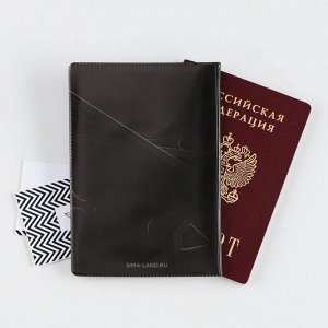Обложка для паспорта "Чёрная геометрия", ПВХ, полноцветная печать