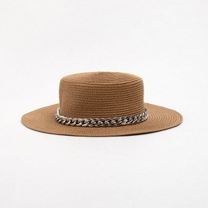Шляпа женская MINAKU цвет бежевая, размер 56-58