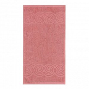 Полотенце махровое Love Life Border, 50х90 см, цвет пыльно-розовый, 100% хлопок, 380 гр/м2