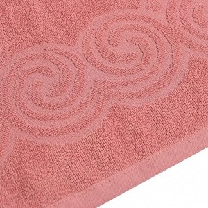 Полотенце махровое Love Life Border, 50х90 см, цвет пыльно-розовый, 100% хлопок, 380 гр/м2