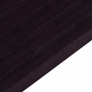 Полотенце махровое Этель "Waves" тёмно-серый, 30х60 см,100% хлопок, 460гр/м2