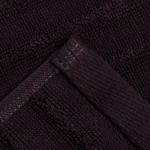 Полотенце махровое Этель "Waves" тёмно-серый, 30х60 см,100% хлопок, 460гр/м2