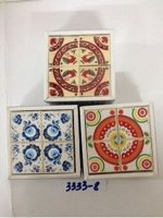 3333-8 Кубики деревянные Русские узоры 4 шт деревянные