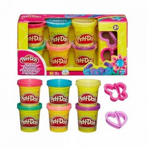 АГс734 А5417--Набор из 6 баночек Play-Doh Блестящая коллекция, 31см