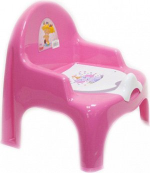 157174--Детский горшок-кресло НИШ малиновый/розовый  Dunya Plastik