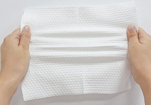 Хлопковые салфетки в рулоне Cotton Tissue "Tsin Tsinmey" / 1 рулон. 45 шт. 200 x 200 мм