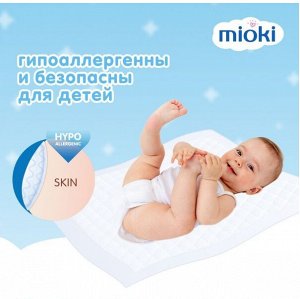 Детские одноразовые впитывающие пеленки MIOKI, 60*60 10 шт