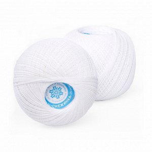 Нитки вязальные "Снежинка" 230м/25гр 100% хлопок цвет белый