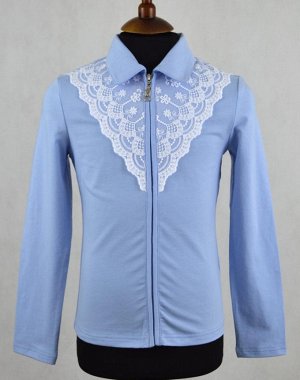 Блузка Deloras 61105С на замке Голубой