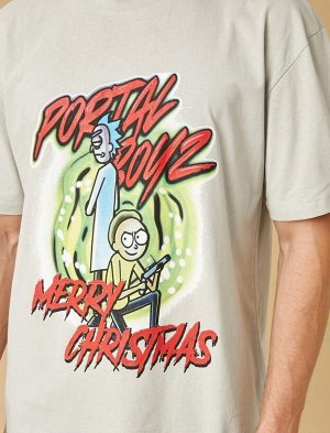 Рик и Морти Рождественская футболка с лицензионным принтом