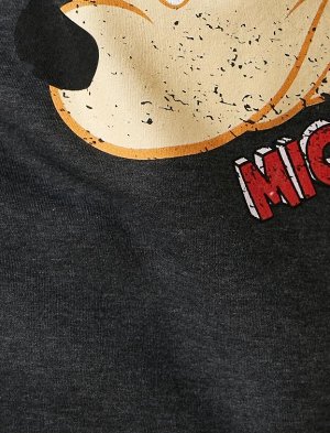 Толстовка оверсайз с капюшоном с изображением Микки Мауса, лицензированная, с принтом