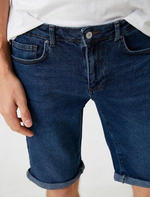 KOTON Удобные джинсовые шорты из лайкры