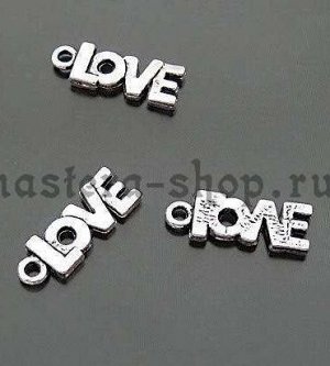 Серебряная подвеска Love