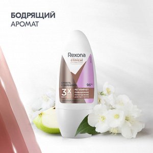 Рексона Дезодорант женский ролик Сухость и уверенность Rexona Clinical Protection 50 мл